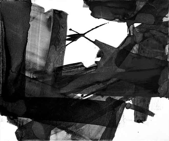 Michael Cheung  张卓荣  -  Black or White 137  -  Acrylic on canvas 50 x 60 cm  -  2021