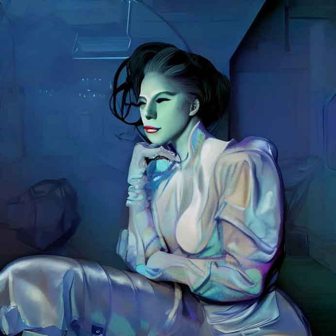 Michael Cheung  张卓荣  -  Woman in The Blue Room  -  Painting  -  2023