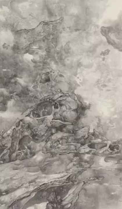 Tai Xiangzhou  泰祥洲  -  ink on paper 200 x 120 cm  -  2016 