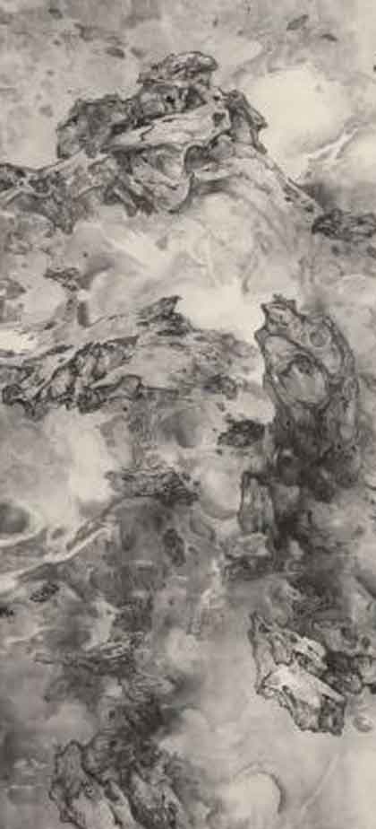 Tai Xiangzhou  泰祥洲  -  ink on paper 177 x 88 cm  -  2017 