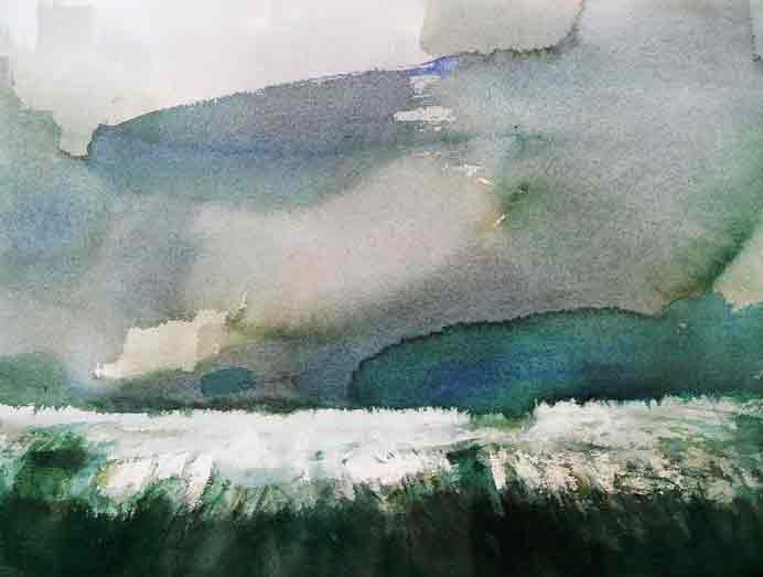 Zhang Guohua 張國華 - Autumn - Watercolor on paper Zhang Guohua 張國華 - Autumn - Watercolor on paper