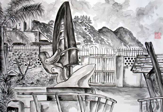 Vincent Lee Kwun-Leung 李冠良 - Windsurfing Sculpture near Tung Wan Beach Vincent Lee Kwun-Leung 李冠良 - Windsurfing Sculpture near Tung Wan Beach