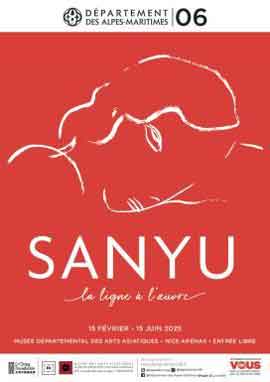 SANYU  la ligne à l'oeuvre  -  15.02 15.05 2025  Musée Départemental des Arts Asiatiques  Nice  -  poster