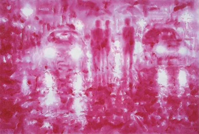 Han Qing 韩情 - Night trip - huile sur toile 2009 Han Qing 韩情 - Night trip - huile sur toile 2009