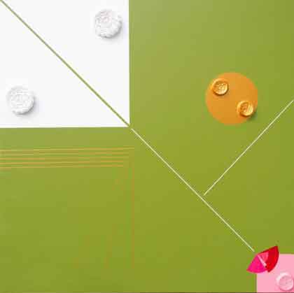 Li Cheng Hsun 李政勋 - Confectionery N°.9 - Acrylic on canvas 80 x 80 cm - 2021 Li Cheng Hsun 李政勋 - Confectionery N°.9 - Acrylic on canvas 80 x 80 cm - 2021