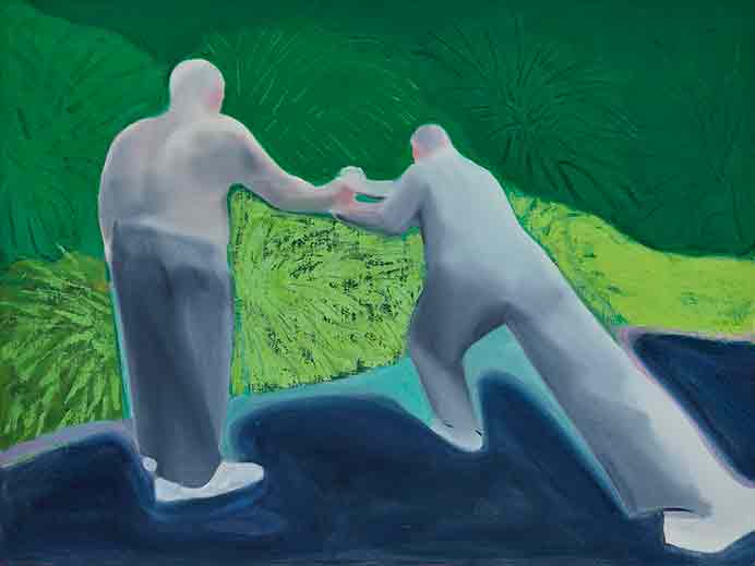Wang Xiaoqu 王晓曲 - The Green Screen - Oil on canvas 60 x 80 cm - 2018 Wang Xiaoqu 王晓曲 - The Green Screen - Oil on canvas 60 x 80 cm - 2018