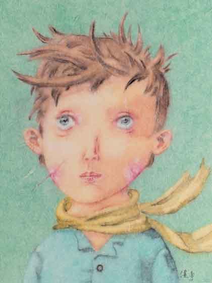 Zeng Jianyong 曾健勇 - The Little Prince - Ink and colour on paper 48.3 x 36.1 cm - 2021 Zeng Jianyong 曾健勇 - The Little Prince - Ink and colour on paper 48.3 x 36.1 cm - 2021