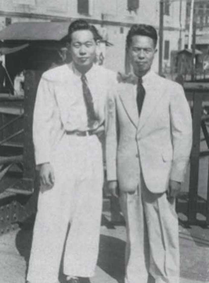 Zao Wou-Ki (gauche) et Wu Dayu (droite)