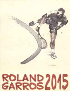  Du Zhenjun - affiche Roland Garros 2015