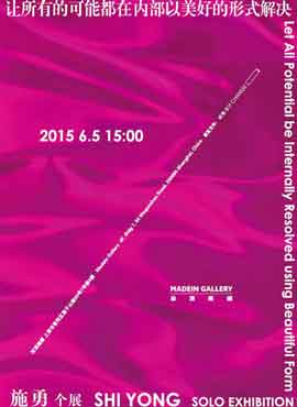   Shi Yong 施勇  - All Potential be Internally Resolved using Beautiful Form 05.06 2015  MadeIn Gallery  Shanghai
