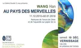  WANG HAN 王涵   AU PAYS DES ;MERVEILLES  11.12 2015 02.01 2016  Gallery Double S  Paris  -  invitation 