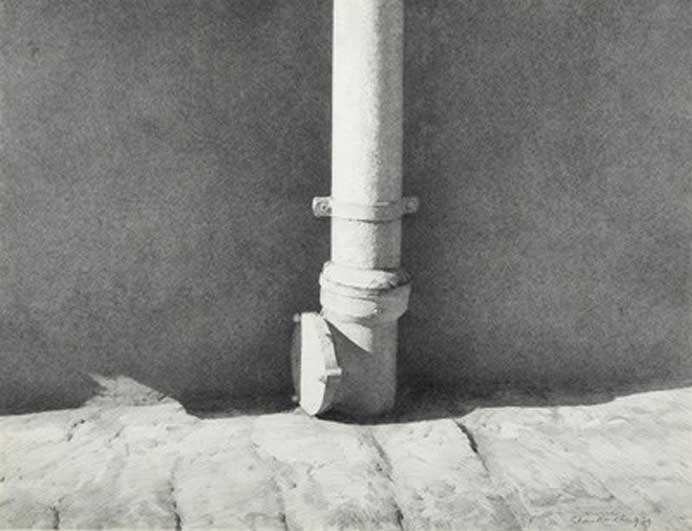 ©Chan Kin-Chung 陳建中 - Conduit d'eau - dessin - 1980 Chan Kin-Chung 陳建中 - Conduit d'eau - dessin - 1980