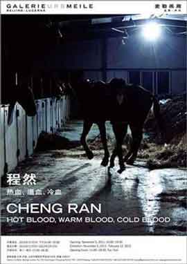 CHENG RAN 程然 - HOT BLOOD, WARM BLOOD, COLD BLOOD  05.11 2011 12.02 2012  Urs Meile Gallery  Beijing  -  poster  - 