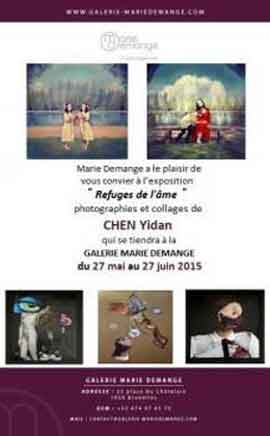 Chen Yidan  陈奕丹  -  27.05 27.06 2015  Refuges de l'âme  Galerie Marie Demange  Bruxelles  -  poster
