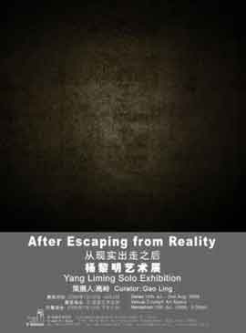 After Escaping from Reality  从现实出走之后 - Yang Liming  Solo Exhibition  杨黎明个展 - 12.07 03.08 2008  Triumph Art Space  Beijing -  poster.