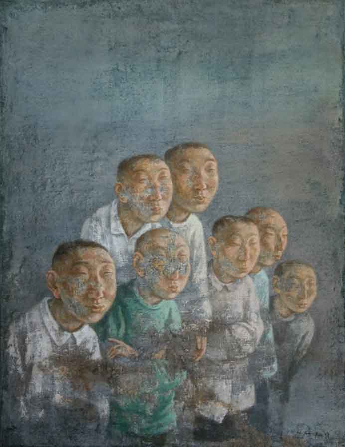  Wang Gang  王刚 -  Spectators - Oil on canvas