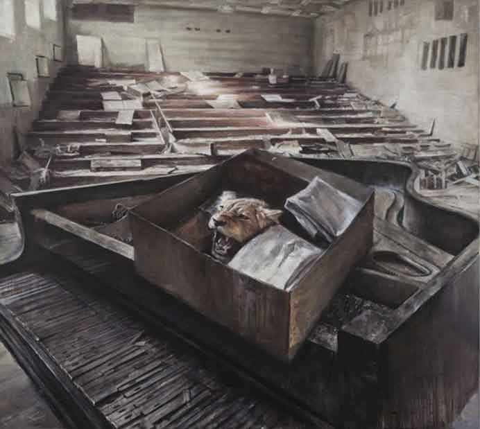 © Chen Langmu  陈朗慕 -  Forgotten Box   被遗忘的盒子    Oil on canvas