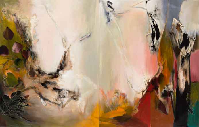 Chihung Yang  杨识宏 - The Sublime Void - diptych - Acrylic on Canvas  1996