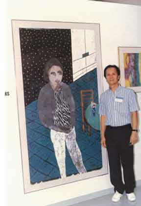 Chu Hing-Wah  朱兴华 at the Urban Council Fine Arts Award 1989  -  portrait  -  chinesenewart