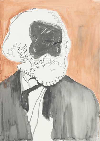  Li Ming  李明 -  Karl Marx N°1- Watercolor on Paper  2017