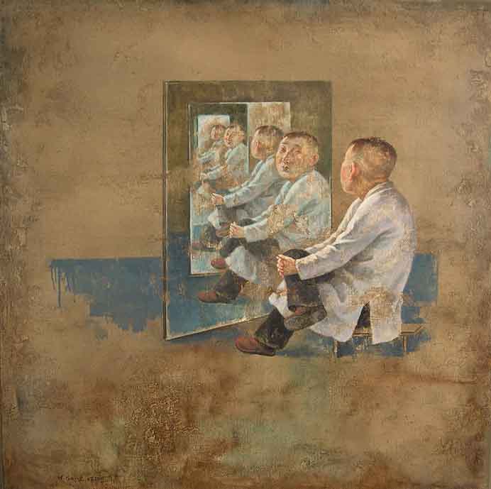  Wang Gang  王刚 - Reflexion - Oil on canvas