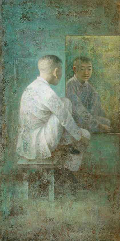 Wang Gang 王刚 - Au miroir - acrylic on canvas 2014 Wang Gang 王刚 - Au miroir - acrylic on canvas 2014