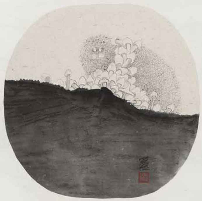  Zhang Meng  张猛 - Mushroom 019 - ink on paper  2016