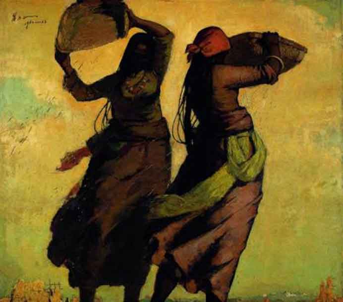 Zhu Naizheng 朱乃正 - Golden season 1963 - oil on canvas  152,5x161,4cm