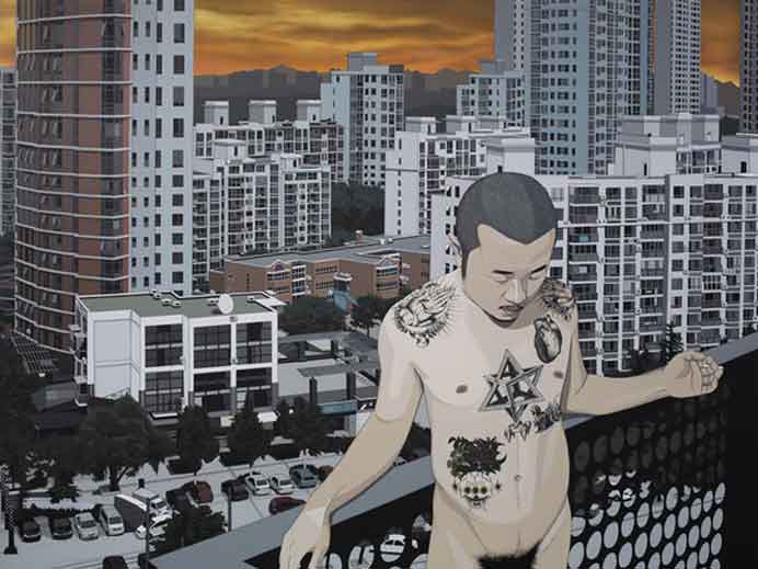 Chen Fei 陈飞 - I am the Jungle - Acrylic on linen - 2015 © Chen Fei 陈飞 - I am the Jungle - Acrylic on linen - 2015