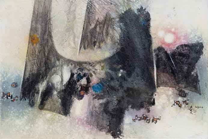 Hu Chi-Chung  胡奇中 -   Oil on Canvas  -  1968 