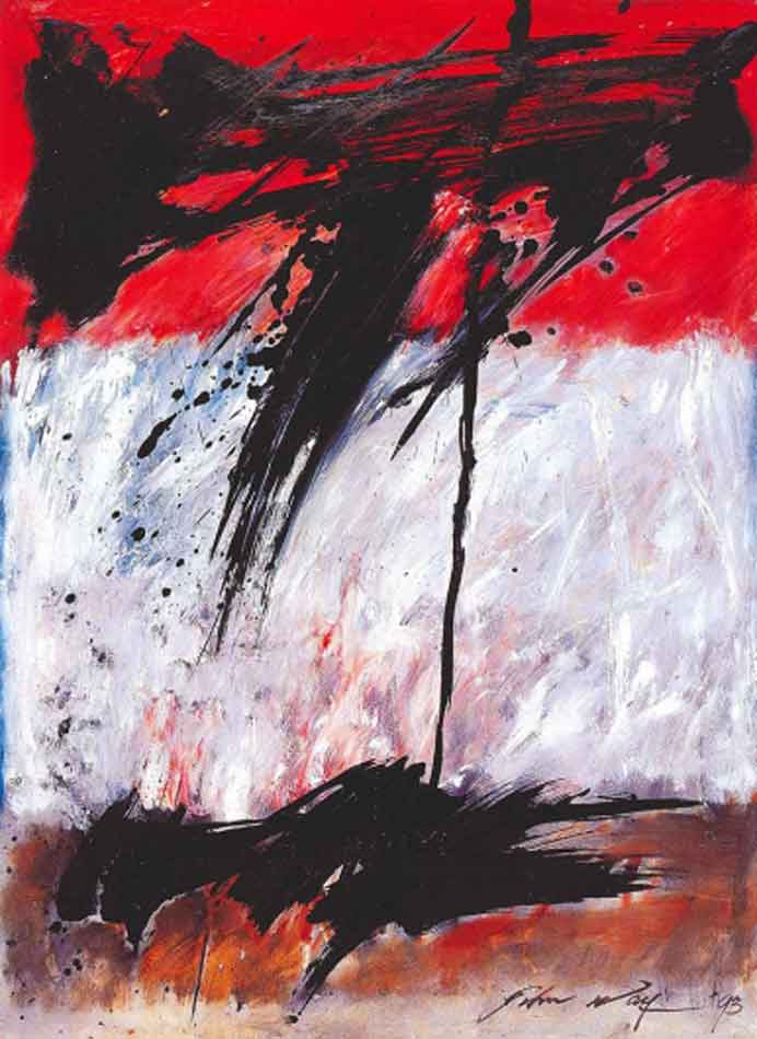 John Way  魏樂唐 -  Oil on paper on canvas  -  1993 