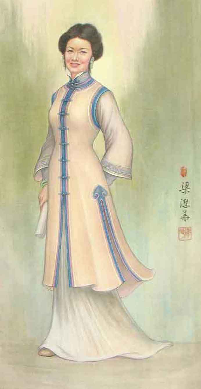 Leung Kit Wah 梁洁华 - Autoportrait - ink and color on paper - 1997 Leung Kit Wah 梁洁华 - - Autoportrait - ink and color on paper - 1997