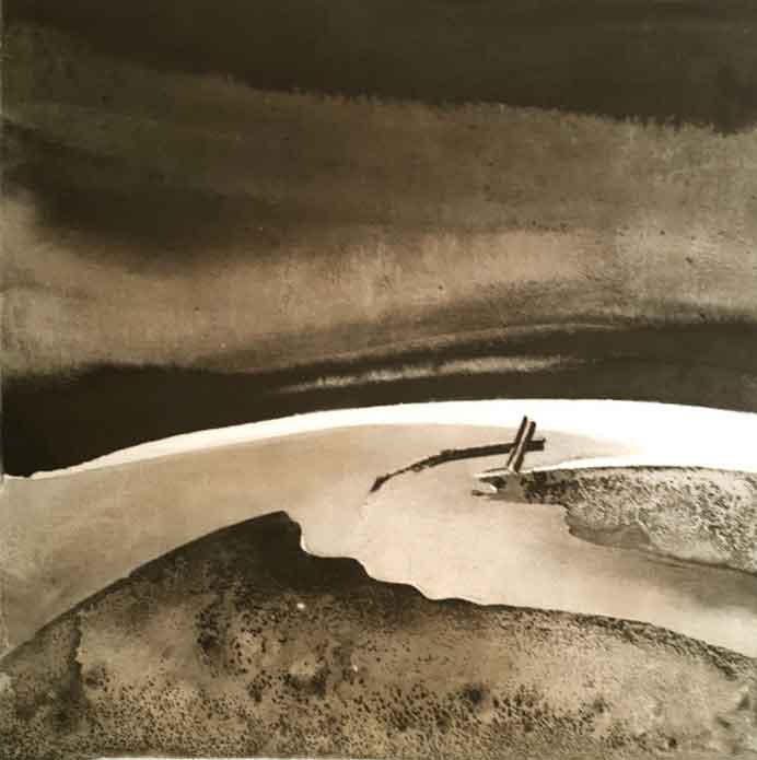 Li Chevalier  诗蓝  -  Broken  -  Experimental ink on canvas  -  2017