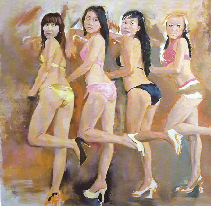Li Liang  李亮  -  Mannequins pour la voiture  车模  -  Oil on canvas  -  2011 