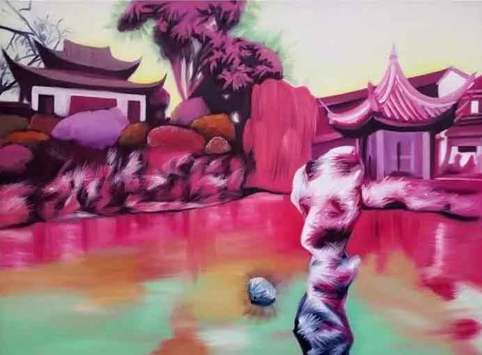Lin Yi  林毅 -  游园记之十  -  Oil on canvas  布面油画    -  2016 