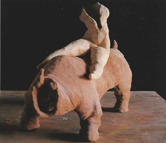 Luo Xü  罗旭  -  Bull and Women  公牛与女人  -  1996年   