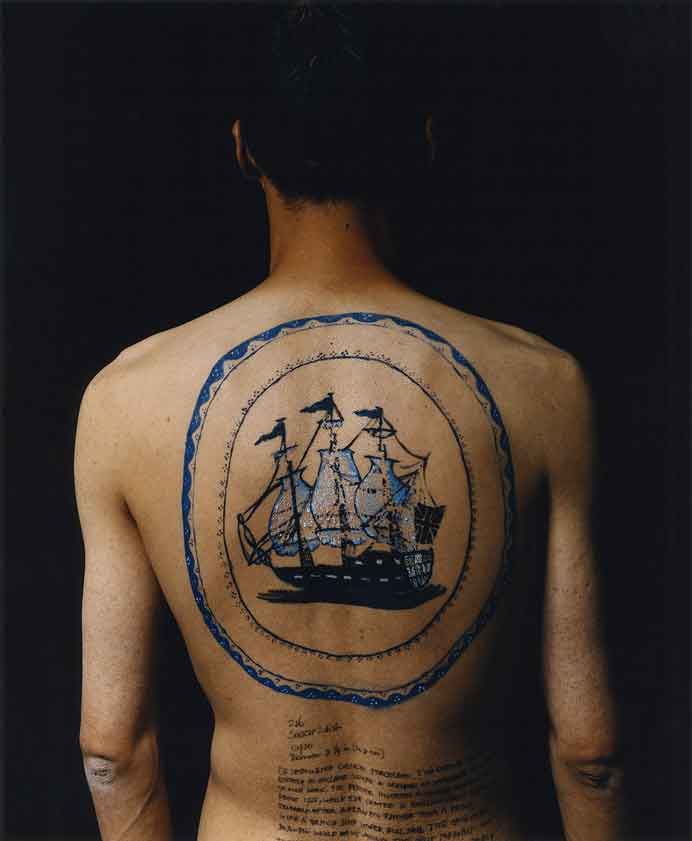 Ni Haifeng 倪海峰 -  Self-Portrait as Part of the Porcelain Export . History 1 . Back 1999-2001