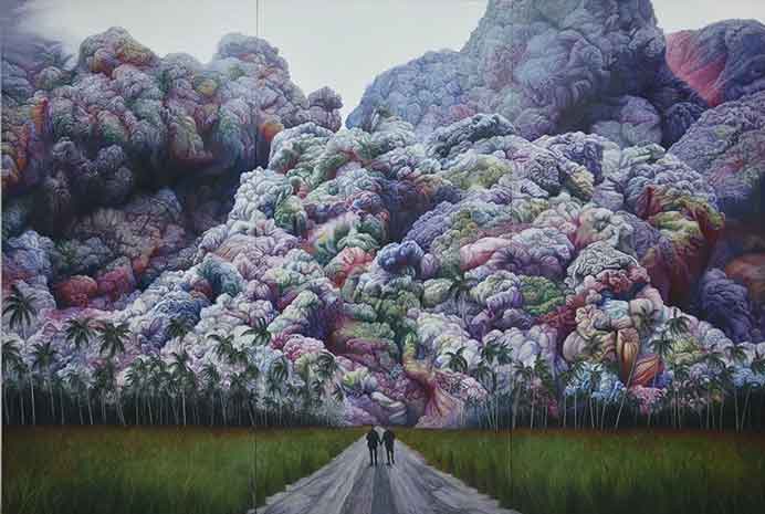 Shang Chengxiang  商成祥  -  Journey in the Clouds N°3  -  Oil on canvas  -  2014   