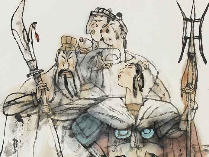 Shi Dawei  施大畏 - Detail of Heroes from The Water Margin  Shanghai, 2003  