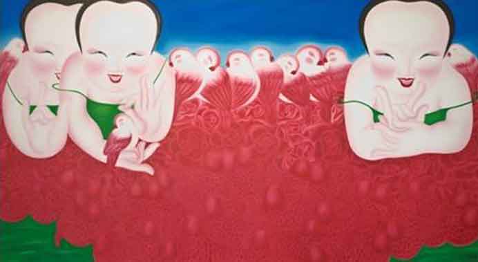 Tong Zhengang  童振剛 -  展览作品  -  想像幸福   - 布面油画 