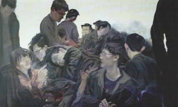 Wang Haitao  王海涛 -  State of Youth  青年时态 2013.11  -  Oil on canvas  -  2013   