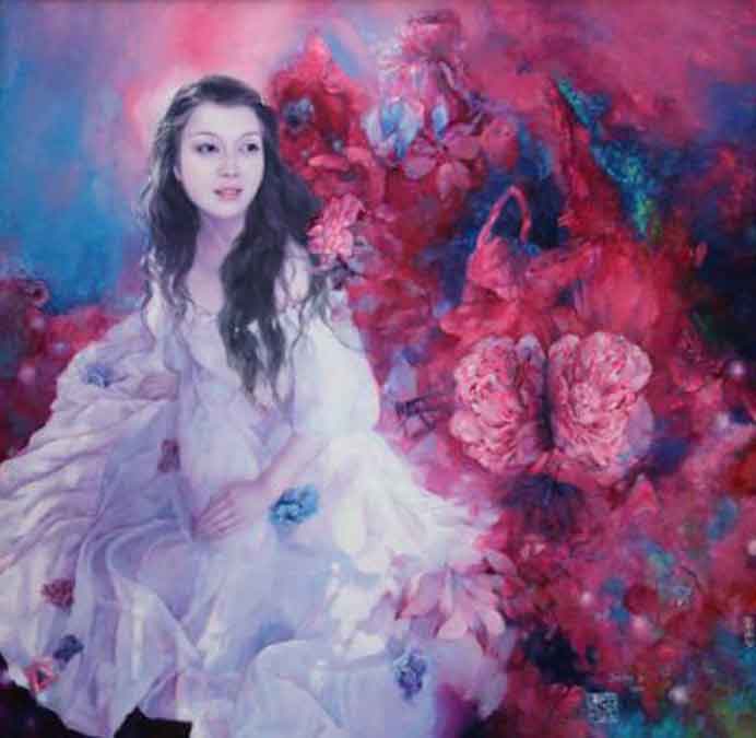 Wang Junying 王俊英 - 蝶恋花 - 绘画 - 布面油画 - 2009 Wang Junying 王俊英 - 蝶恋花 - 绘画 - 布面油画 - 2009