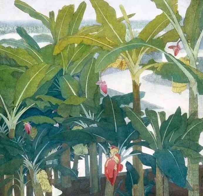 Yuan Yunfu  袁运甫 -  Banana garden  香蕉园  -  1978  