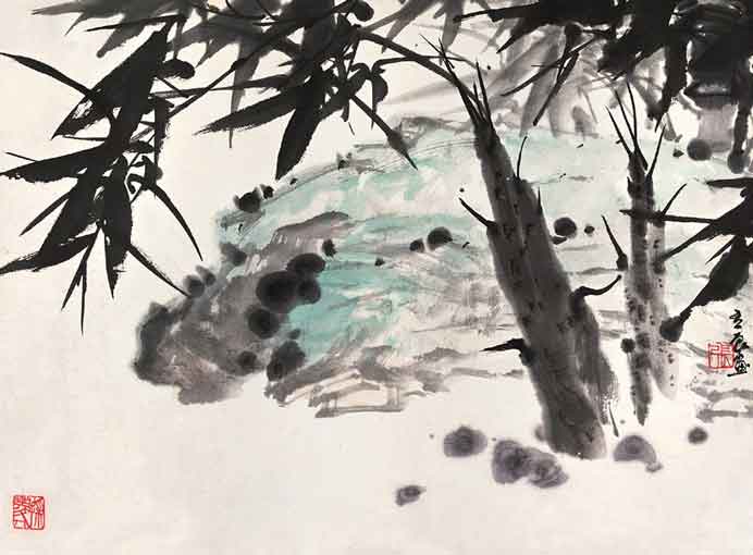 © Zhang Lichen  张立辰  -  Bamboo  竹  -  Chinese painting 