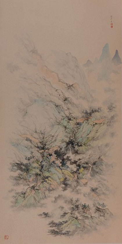   Arnold Chang  张洪    -  Spring Landscape  -  Ink and color on paper  -  2014    