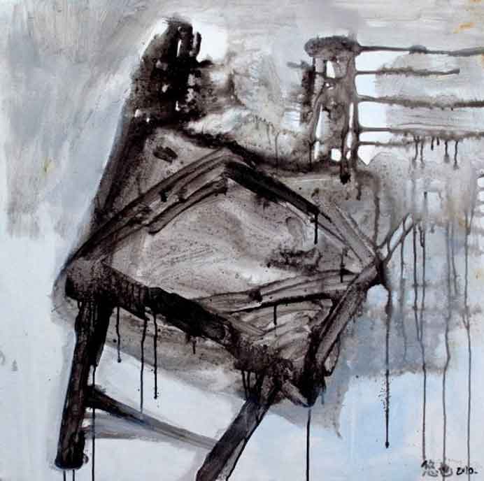 Chu Youye  储悠也 -  Like a Chair  -  Mixed media. Acrylic on canvas  -  2010  