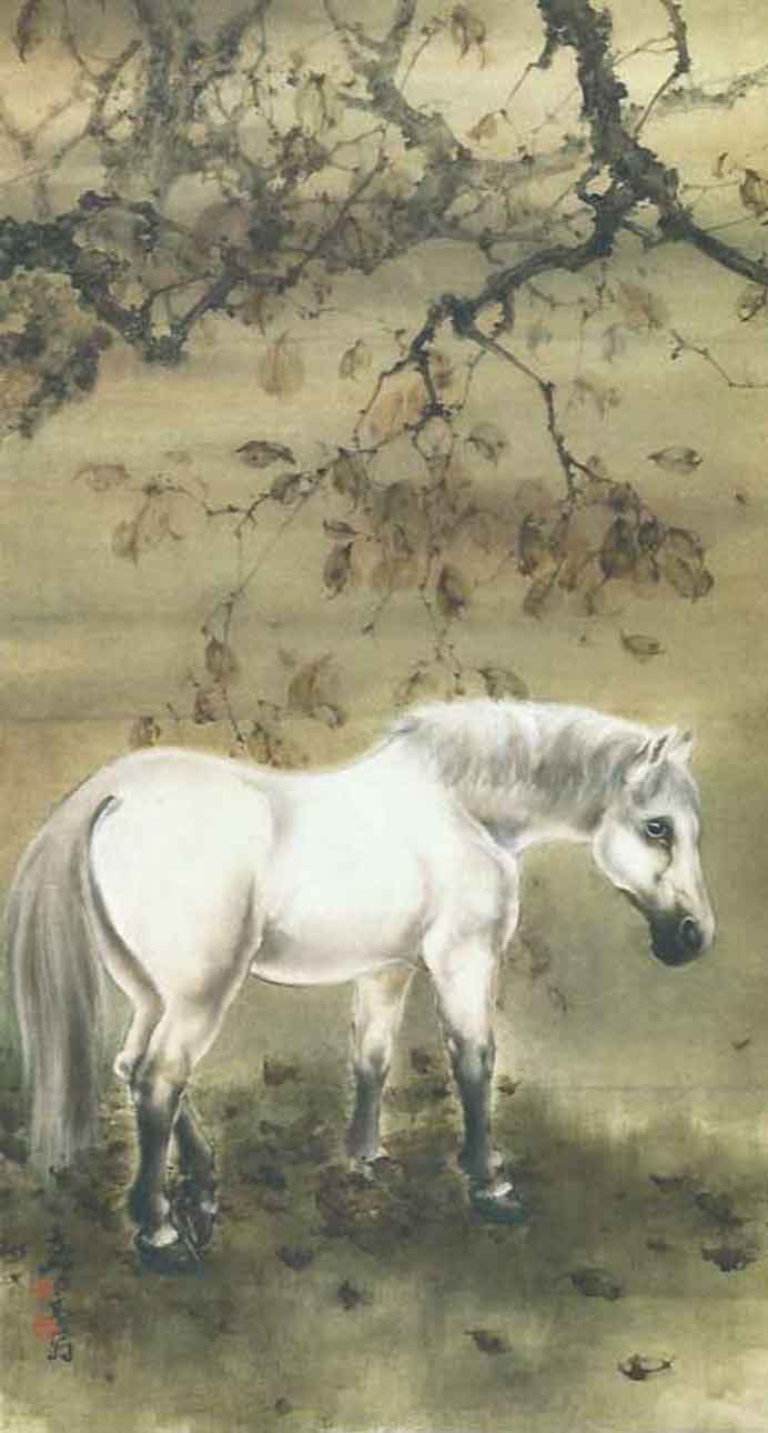 Gao Qifeng 高奇峰 - White Horse - ink and color on paper - Hong Kong Art Museum Gao Qifeng 高奇峰 - White Horse - ink and color on paper - Hong Kong Art Museum
