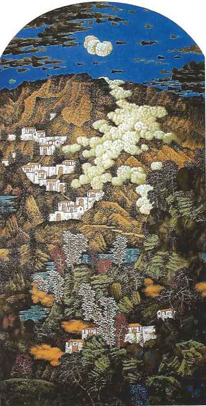 Hu Chaoshui 胡朝水 - Dream Backing My Hometown - Traditional Chinese Painting - 2007
Hu Chaoshui 胡朝水 - Dream Backing My Hometown - Traditional Chinese Painting - 2007