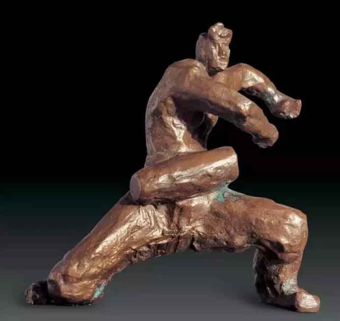 Liu Shiming 刘士铭 - Ansai waist drum - Bronze - 1987 Liu Shiming 刘士铭 - Ansai waist drum - Bronze - 1987