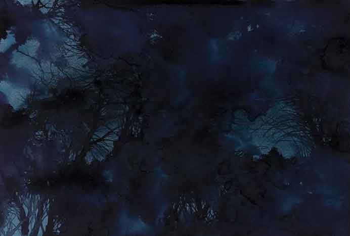 Pan Jian 潘 剑 - Blue Night - Watercolour - 2016 Pan Jian 潘 剑 - Blue Night - Watercolour - 2016